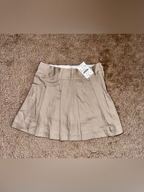 Crewcuts Khaki Pleated Skirt - Neutral Tan Mini
